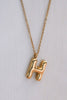 18K Non-Tarnish Bubble Initial Necklace