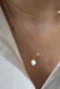 18K Gold Plated Mother of Pearl Charm Necklace