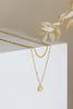 18K Gold Plated Mother of Pearl Charm Necklace