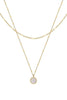 18K Gold Plated Mother of Pearl Charm Necklace