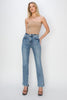 RISEN High Rise Relaxed Straight Jeans