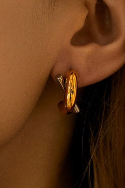 18k Gold Plated Stud Earrings
