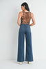 JBD Dark Wash Patch Pocket Wide Leg Jeans