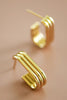 18K Waterproof Non-Tarnish Geometric Hoops