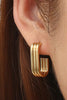 18K Waterproof Non-Tarnish Geometric Hoops