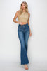 RISEN High Rise Seam Detail Flare Jeans