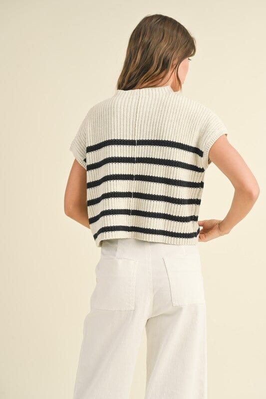 Stripe Pocket Sweater Top