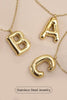 18K Non-Tarnish Bubble Initial Necklace