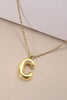 18K Non-Tarnish Bubble Initial Necklace