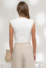 Ivory Mock Neck Sleeveless Bodysuit Top