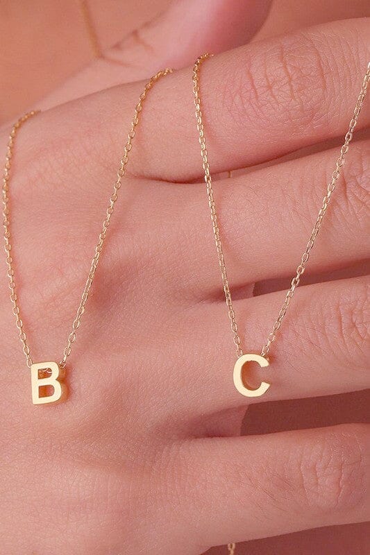 18K Initial Charm Necklace