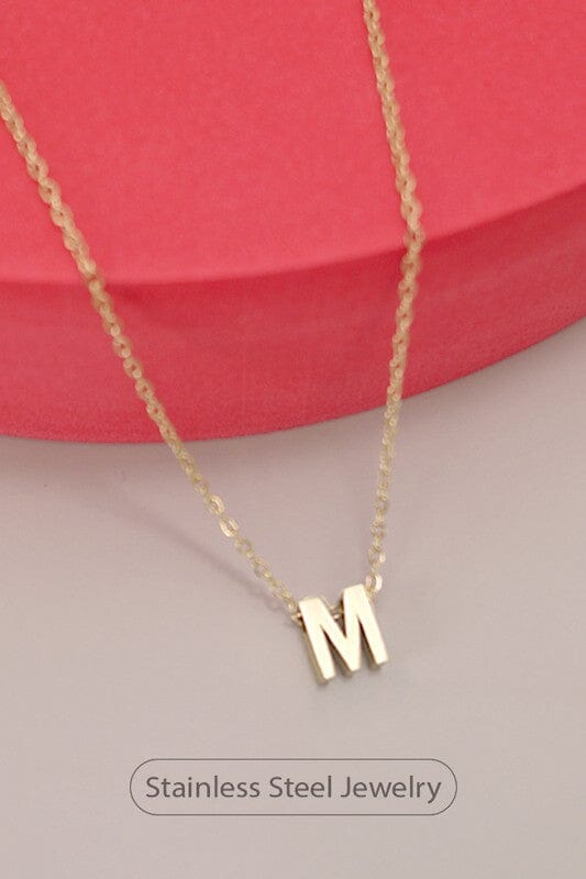 18K Initial Charm Necklace