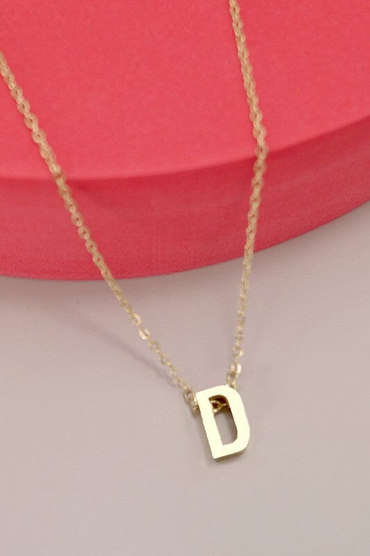 18K Initial Charm Necklace