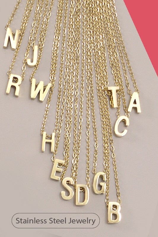 18K Initial Charm Necklace