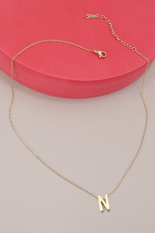 18K Initial Charm Necklace