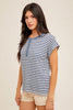 Blue Mixed Stripe Loose Fit Shirt