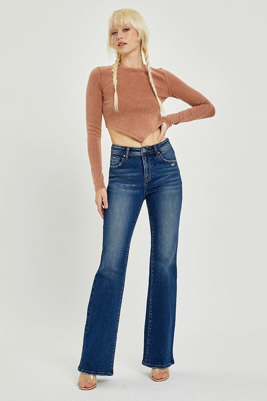 RISEN Dark Wash High Rise Bootcut Jeans