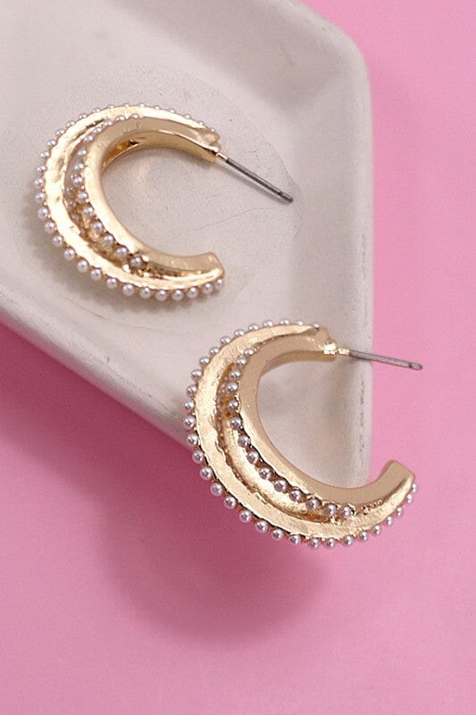 Pearl Hoop Earrings