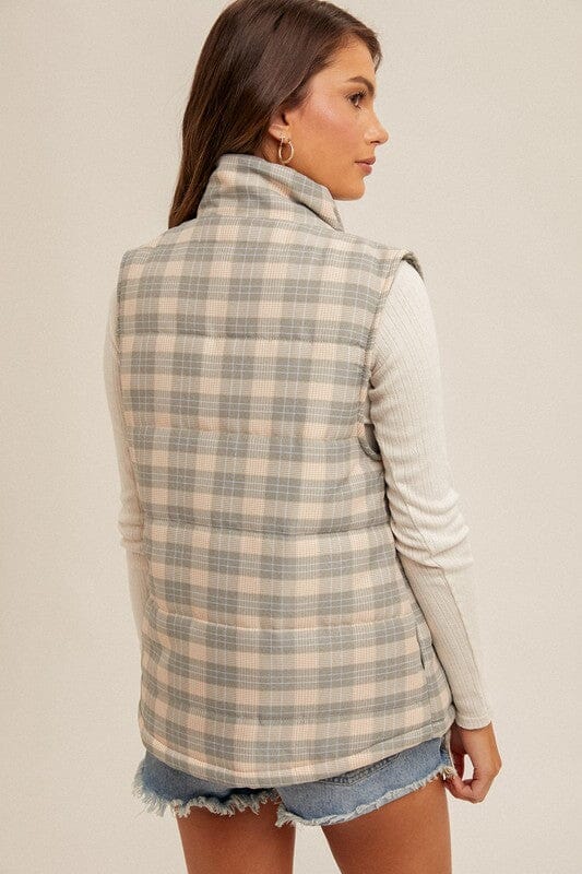 Plaid Puffer Vest