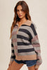 Stripe Mix Half Zip Sweater