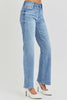 RISEN High Rise Ankle Straight Relaxed Jeans