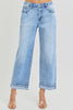 RISEN High Rise Ankle Barrel Cuffed Jeans