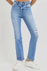 RISEN High Rise Ankle Straight Leg Jeans