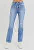 RISEN High Rise Ankle Straight Leg Jeans