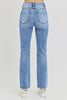 RISEN High Rise Ankle Straight Leg Jeans