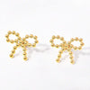 18K Bow Stud Earrings