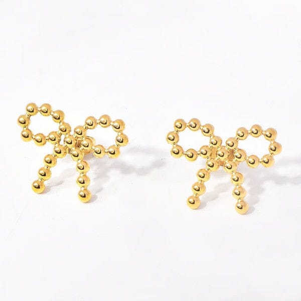 18K Bow Stud Earrings