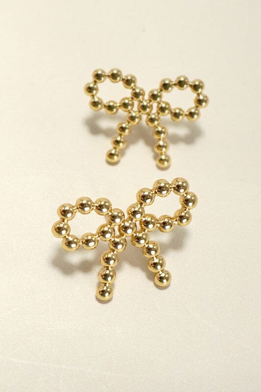 18K Bow Stud Earrings