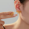 18K Bow Stud Earrings