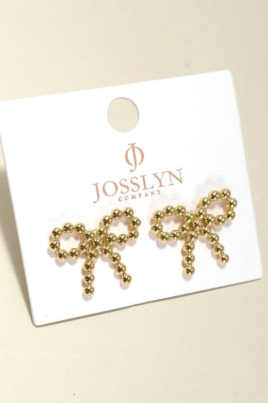 18K Bow Stud Earrings