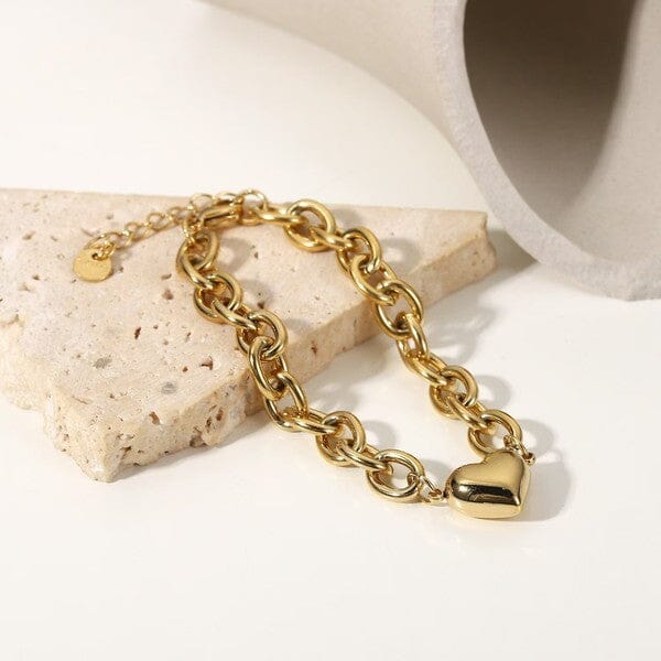 Gold Heart Bracelet