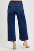 RISEN Dark Wash High Rise Crop Wide Jeans