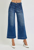 RISEN High Rise Ankle Wide Leg Patch Pocket Jeans