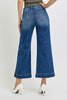 RISEN High Rise Ankle Wide Leg Patch Pocket Jeans