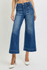 RISEN High Rise Ankle Wide Leg Patch Pocket Jeans