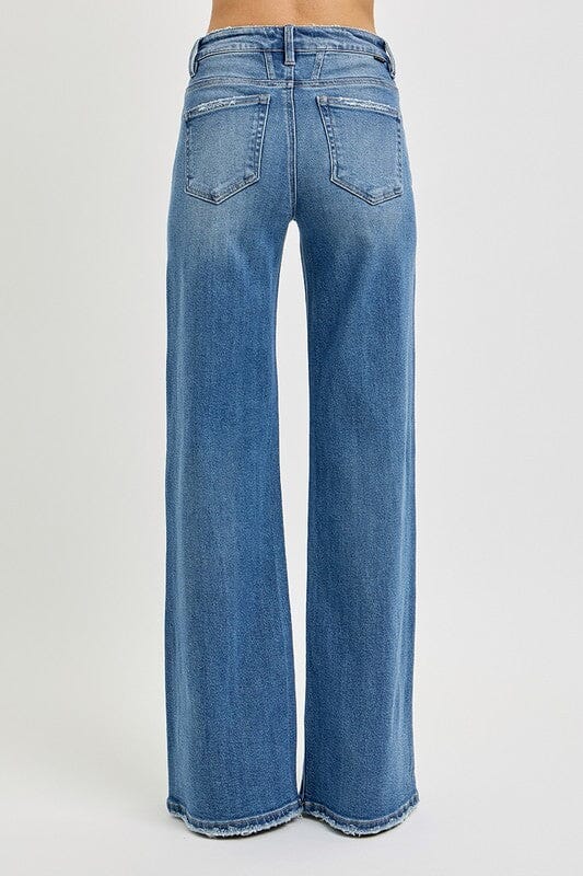 RISEN Tummy Control High Rise Wide Jeans