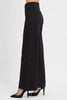 RISEN Black High Rise Ankle Wide Double Button Detail Jeans