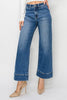 RISEN Medium High Rise Crop Wide Jeans