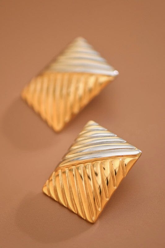 18k Gold Plated Stud Earrings