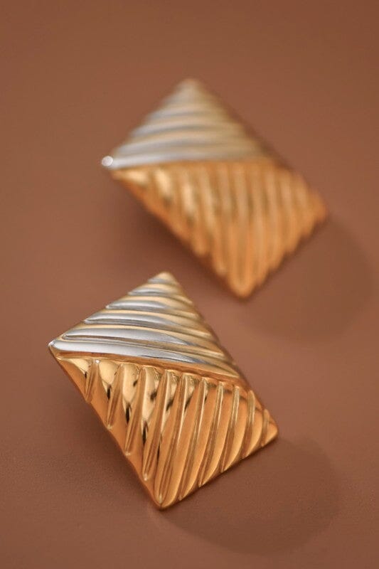 18k Gold Plated Stud Earrings