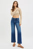 RISEN Dark Wash High Rise Straight Jeans