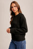 Black Relaxed Boxy Sweater