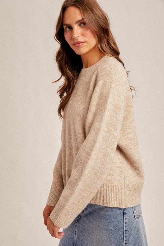 Taupe Relaxed Boxy Sweater