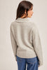 Gray Embroidered Polo Sweater