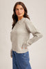 Gray Embroidered Polo Sweater