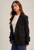 Black Layered Blazer Jacket